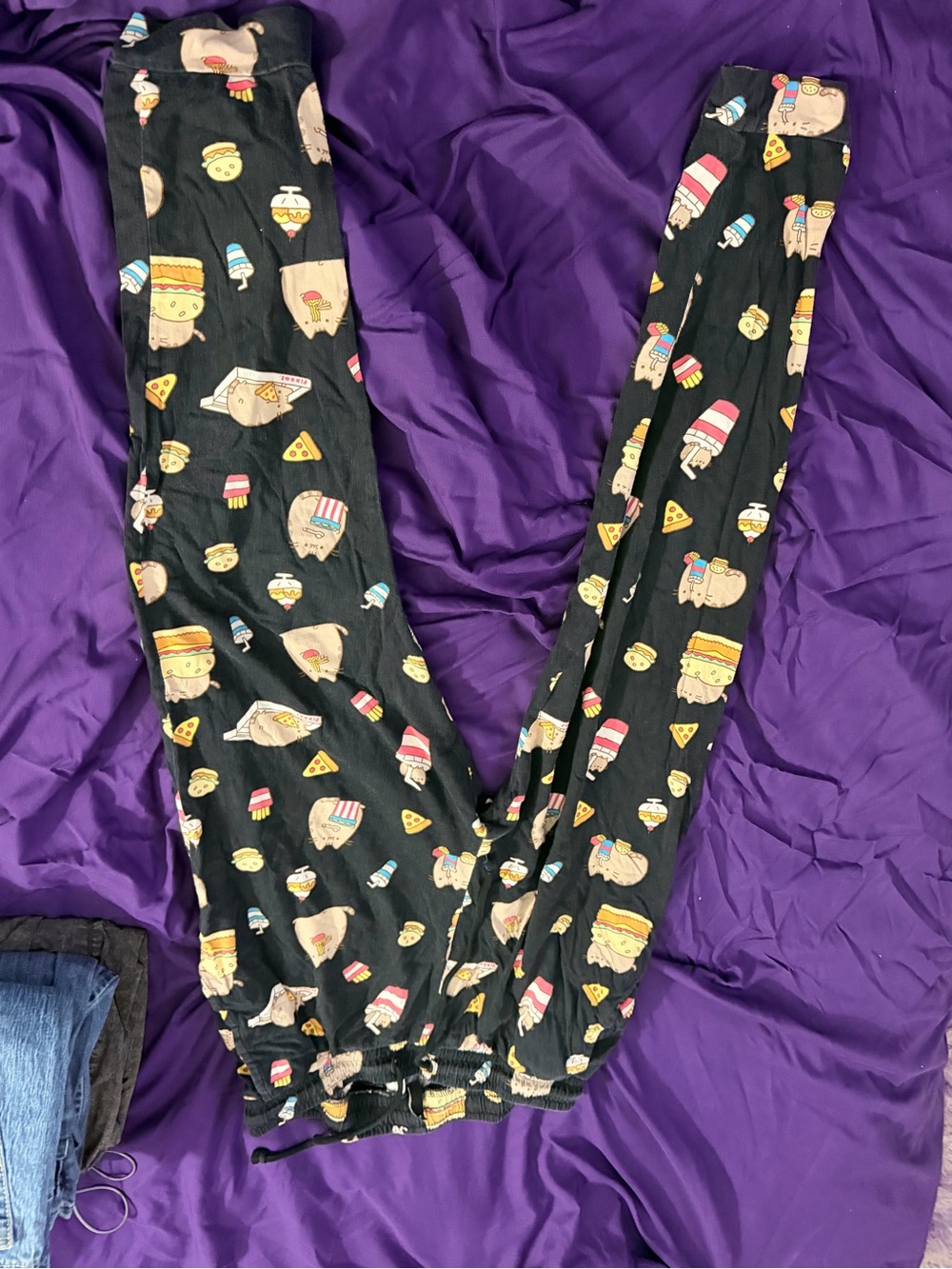H&M Black Snack-Print Kids Leggings